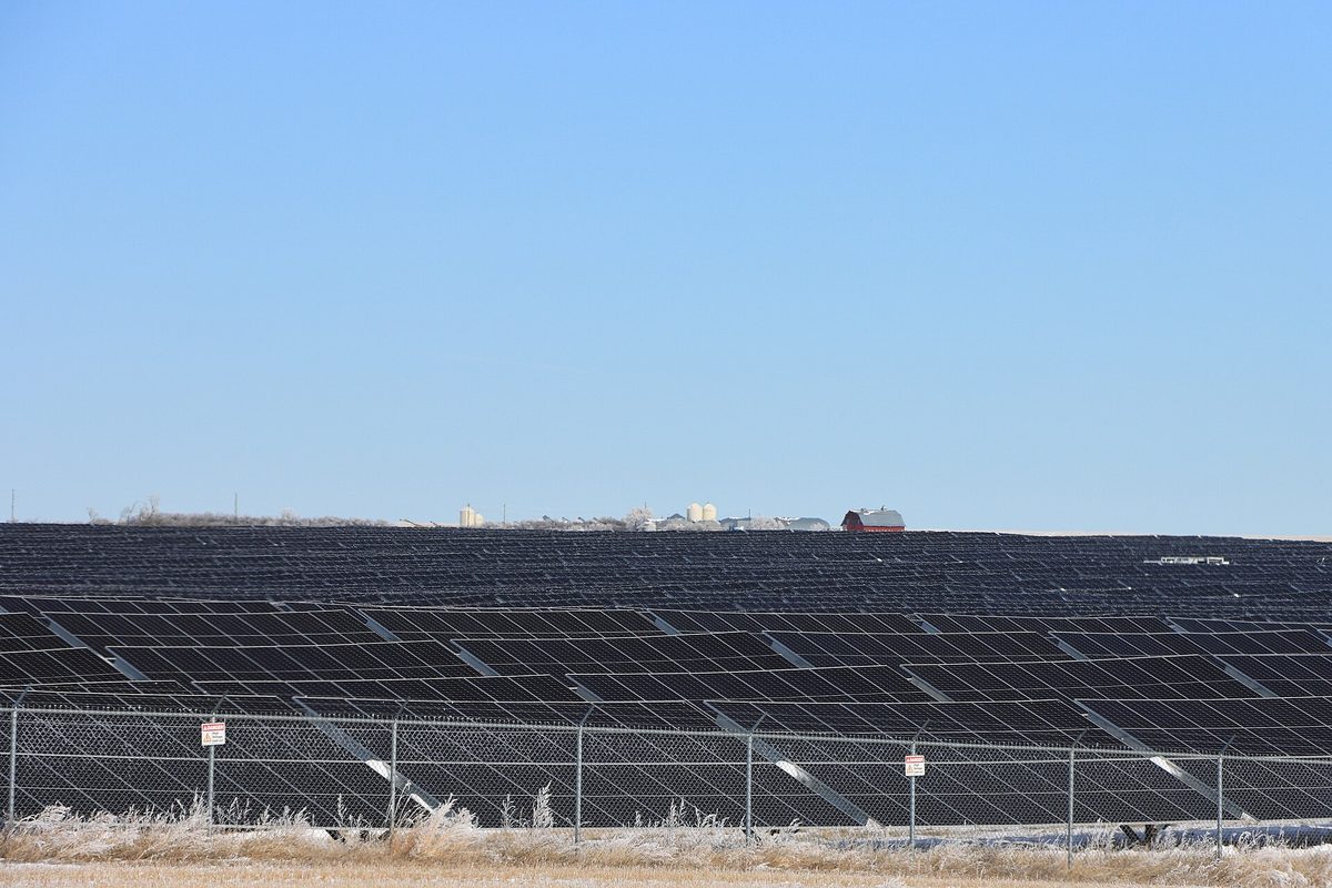 Solar panels on a roof
